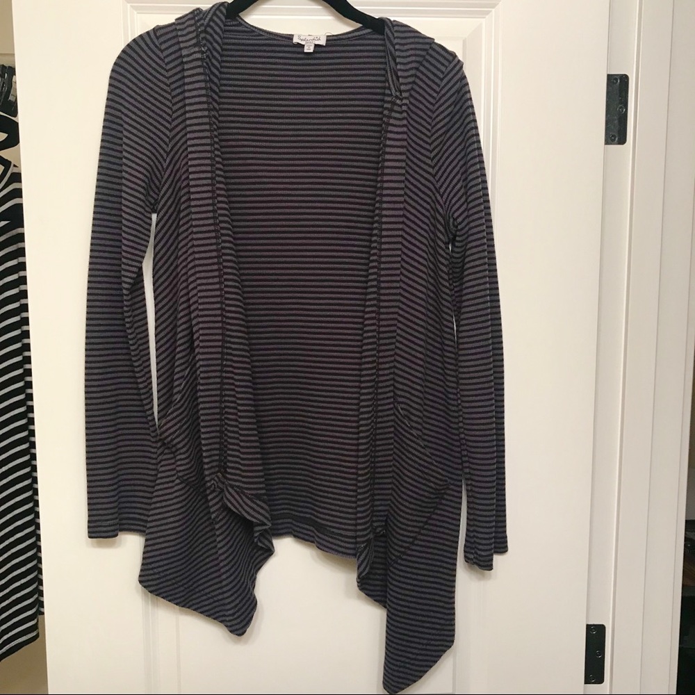 Splendid Thermal Hoodie Cardigan